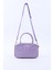 Lila Shk217 Fiyonklu Suni Deri, Tek Bölmeli, Fermuarlı,Kolon Askılı, El, Kol Ve Omuz Çantası 4