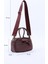 Bordo Shk217 Fiyonklu Suni Deri, Tek Bölmeli, Fermuarlı,Kolon Askılı, El, Kol Ve Omuz Çantası 2