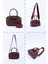 Bordo Shk217 Fiyonklu Suni Deri, Tek Bölmeli, Fermuarlı,Kolon Askılı, El, Kol Ve Omuz Çantası 8