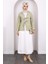 Haki Ön Bağlamalı Püsküllü Kimono 2