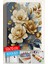 Sayılarla Boyama Seti Numaralı Tuval Fırça Boya Dahil Kasnaklı Set 50X70 cm -Gold Çiçek 1