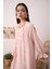 Çok Büzgülü Müslin Tunik Toz Pembe 2