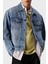% 100 Pamuk Comfort Fit Uzun Kollu Kot Ceket LV04RB794GUBE Erkek Kot Ceket LV04RB794G Ube 1