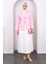 Pembe Ön Bağlamalı Püsküllü Kimono 2