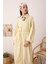 Reglan Kol Keten Elbise Soft Sarı 2