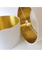 Ø30X25 cm Abajur Şapkası & Lambader Başlığı Yapımı için Keten, Kadife, Döşemelik Kumaş Kaplama Paneli – GOLD AYNA EFEKTLİ | Kendinden Yapışkanlı 300 Mikron Sert PVC | Abajur Yapım Malzemesi 4