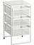 Tekerlekli Keson 30X34X56 cm Ikea 3 Çekmeceli Dolap Çelik Ofis Dolabı Beyaz Raf 2