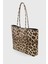 Leopar Desen Kadın Retro Shopper El Ve Omuz Çanta 264 1