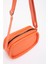 Turuncu Shk62 Tek Bölmeli Suni Deri Ayarlanabilir Askılı Fermuarlı Çapraz Omuz Çantası 7
