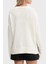 % 100 Pamuk Relaxed Fit V Yaka Asimetrik Hırka Bayan Hırka XW001304 AF16552 U1003 3
