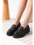 Terry Cilt Siyah Kadın Loafer 1