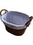 Kulplu Oval Kumaşlı Sepet Orta Boy 28 x 19 x 23 cm 1