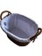 Kulplu Oval Kumaşlı Sepet Orta Boy 28 x 19 x 23 cm 2