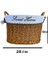 Kulplu Oval Kumaşlı Sepet Orta Boy 28 x 19 x 23 cm 5