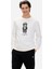 Gator Beyaz Erkek Baskılı Sweatshirt 3