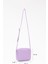 Lila U23 Suni Deri ,tek Bölmeli, Fermuarlı,süet Iç Kumaş, Ayarlanabilir Askılı, Mini Urban Omuz Çantası 2
