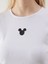 Yeni Sezon Bisiklet Yaka Mickey Mouse Nakisli Kadin Tisort - S5LT87Z8 3