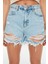 Shopeonly mavi Yırtıklı Denim Şort 4