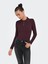 Onlelisa L/s Rib Bordo Kadın Bluz 15355354 2
