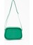 Çimen Yeşili Shk62 Tek Bölmeli Suni Deri Ayarlanabilir Askılı Fermuarlı Çapraz Omuz Çantası 1