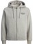 JJMAKOTO SWEAT ZIP HOOD GRI MELANJ Erkek Fermuarlı Sweatshirt 4