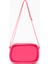 Fuşya Shk62 Tek Bölmeli Suni Deri Ayarlanabilir Askılı Fermuarlı Çapraz Omuz Çantası 3