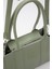 Yeşil Shk83 Deri Tek Bölmeli Fermuarlı Çift Askılı El, Kol Ve Omuz Çantası U:17 E:27 G:10 6