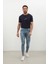Erkek Skinny Ripped Jean Açık Mavi 4