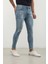Erkek Skinny Ripped Jean Açık Mavi 9