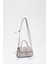 Gri SHK109 Suni Deri Çıtçıtlı Ayarlanabilir Askılı Kadın El, Kol ve Omuz Çantası U:11 E:19 G:7 cm 2
