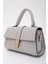 Gri SHK109 Suni Deri Çıtçıtlı Ayarlanabilir Askılı Kadın El, Kol ve Omuz Çantası U:11 E:19 G:7 cm 5