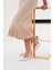 Golden Heel 8.5 cm Beyaz Arkası Açık Topuklu Stiletto Ayakkabı 2