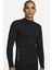 Dri Fit Performans Warm Mock Slim Fit Sweatshirt Erkek Koşu Antrenman Sweatshirt Siyah 1