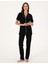 Kadın Siyah Pijama Takımı 50319050-VR046 4