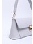 Gri SHK153 Suni Deri Kilit Detaylı Standart Askılı Tek Bölmeli El, Kol ve Omuz Çantası U:15 E:29 G:9 cm 5