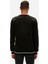 Felt Crewneck Siyah Erkek Sweatshirt 2