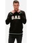 Felt Crewneck Siyah Erkek Sweatshirt 5