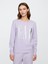 Kadın Lila Gap Logo Relaxed Fleece Sweatshirt 1
