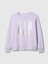 Kadın Lila Gap Logo Relaxed Fleece Sweatshirt 2