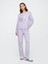 Kadın Lila Gap Logo Relaxed Fleece Sweatshirt 4