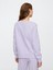 Kadın Lila Gap Logo Relaxed Fleece Sweatshirt 5