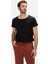 O-Neck Siyah Basic Erkek Tişört 2