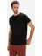 Solid T-Shirt Lacivert Basic Erkek Tişört 3