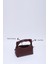 Bordo SHK24 Orjinal Soft Deri Düğüm Detaylı Zincir Askılı El ve Omuz Çantası U:14 E:22 G:8 cm 5