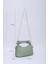 Mint Yeşil SHK24 Orjinal Soft Deri Düğüm Detaylı Zincir Askılı El ve Omuz Çantası U:14 E:22 G:8 cm 2