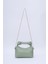 Mint Yeşil SHK24 Orjinal Soft Deri Düğüm Detaylı Zincir Askılı El ve Omuz Çantası U:14 E:22 G:8 cm 4