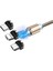 Ally 2m Magnetic-Miknatisli USB Sarj Kablosu 3 BASLIK(IPHONE+TYPE-C+MICRO-(1903) - CPTD3508-7837 2