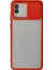 Samsung Galaxy A02 Kılıf Palm Buzlu Kamera Sürgülü Silikon - Kırmızı - CPTD2646-3322 1