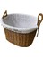 Kulplu Oval Kumaşlı Sepet Büyük Boy 33 x 23 x 28 cm 1