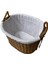Kulplu Oval Kumaşlı Sepet Büyük Boy 33 x 23 x 28 cm 2